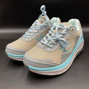 GDEFY Gravity Defyer Mighty Walk Gray/Blue Sneakers Women's Size 6